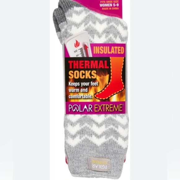 Polar Extreme Other - 🐣NWT Polar Extreme Insulated Gray and White Thermal Socks